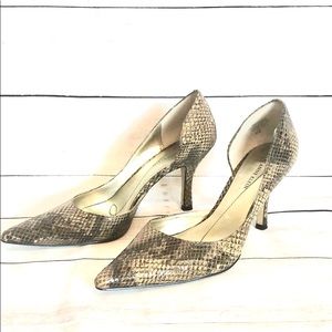 Anne Klein snake skin heels